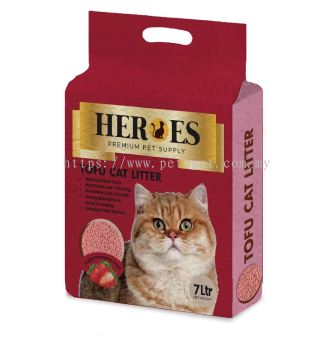 60719 Heroes 7L Tofu Cat Litter - Strawberry