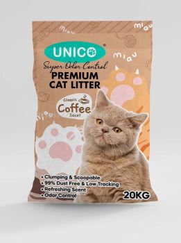 61129 Unico 20Kgs Cat Litter - Coffee