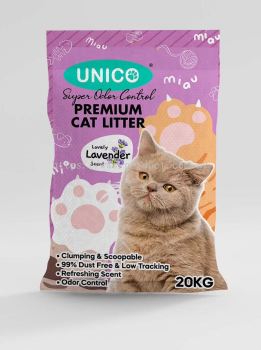 61143 Unico 20Kgs Cat Litter - Lavender