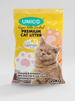 61136 Unico 20Kgs Cat Litter - Lemon