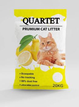 60283 Quartet 20Kgs Cat Litter - Lemon