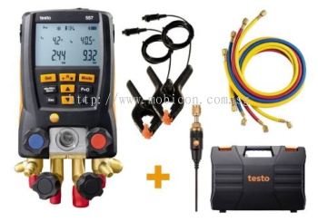 TESTO 557 DIGITAL MANIFOLD KIT WITH BLUETOOTH AND SET OF 4 FILLING TUBES