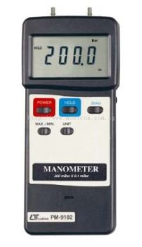 Mobicon-Remote Electronic Pte Ltd : LUTRON PM-9102 MANOMETER, 200 MBAR, DIFFERENTIAL INPUT