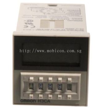 OMRON H3CA DIN-sized (48 &times; 48, 45 &times; 75 mm) Timer with Digital Setting and LCD Display