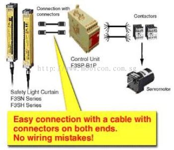 OMRON F3SP-B1P Less Wiring Required with Safety Light Curtain