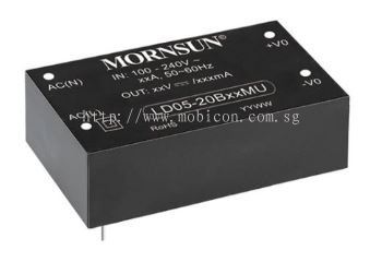 Mornsun Compact AC/DC converter LD05-20BxxMU