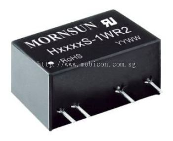 Mornsun SIP DC-DC converter H_S-1WR2