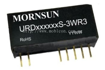 Mobicon-Remote Electronic Pte Ltd : Mornsun SIP DC/DC Converter 3W/SIP URD_S-3WR3 Series