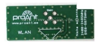 ProAnt Niche™ WLAN Antenna, Small PCB embedded antenna for use on the the 2.4GHz and 5 GHz ISM bands