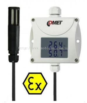 COMET T3111Ex Intrinsically safe humidity and temperature transmitter with cable probe, output 4-20m