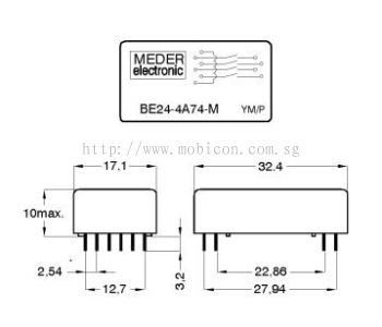 MEDER BE24-4A74-M Reed Relays & Optocouplers