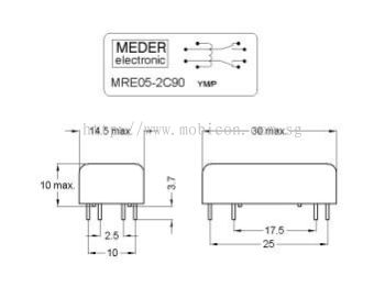 MEDER MRE05-2C90 Reed Relay