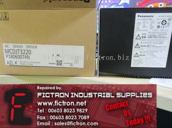 MCDJT3220 PANASONIC AC Servo Driver Supply Repair Malaysia Singapore Indonesia USA Thailand