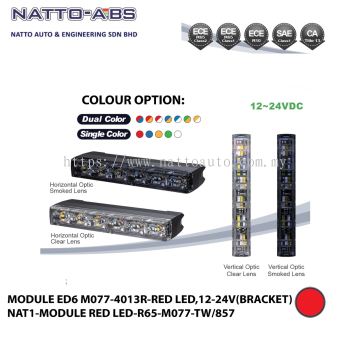 Edge Dagger Narrow Profile Lighthead | Module ED6 M007-4013R-RedLED, 12-24V (Bracket)