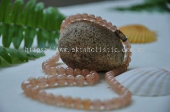 Calcite Necklace 17'' Orange Crystal Healing