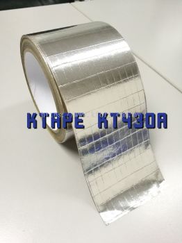 (KTAPE KTA KT430) Reflective Aluminium Paper Foil Scrim Kraft (FSK) Acrylic Tape, 16x8 Fiberglass Scrim Reinforced