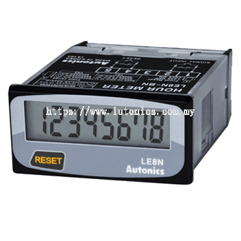  LE8N Series - DIN W48H24mm, Indication Only, LCD Timer (Hour Meter)
