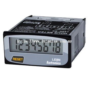  LE8N Series - DIN W48×H24mm, Indication Only, LCD Timer (Hour Meter)