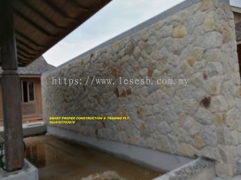 Natural stone granite exterior wall rubble, wall block stone, retaining wall stone, garden landscape