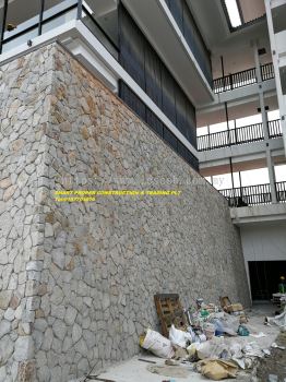 Natural stone granite exterior wall rubble, wall block stone, retaining wall stone, garden landscape