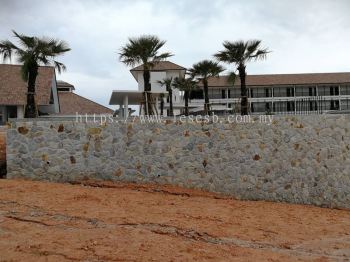 Natural stone granite exterior wall rubble, wall block stone, retaining wall stone, garden landscape