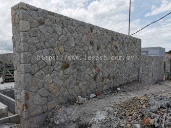 Natural stone granite exterior wall rubble, wall block stone, retaining wall stone, garden landscape