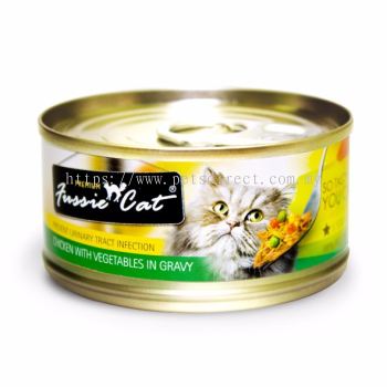 Fussie Cat Chicken With Vegetables In Gravy 80g