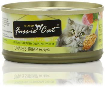 Fussie Cat Tuna With Shrimp In Aspic 80g