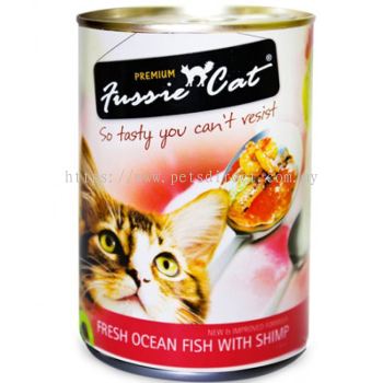 Fussie Cat Fresh Ocean Fish With Shrimp 400g