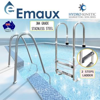 Emaux NMU215-S Stainless Steel grade 304 SWIMMING POOL Ladder complete with 2 Steps