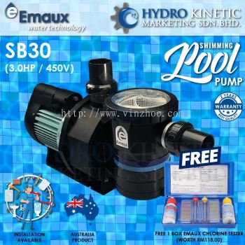 Emaux SB30 (3.0HP) Three phase Australia Swimming Pool Water Pump, Pam Kolam Renang**Installation Available