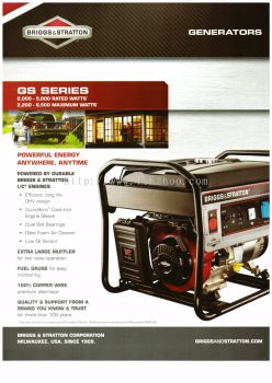 B & S GS Series Generator