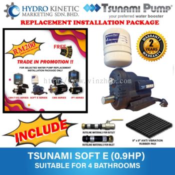 Tsunami SOFT-E (650W) (0.90HP) inverter Home Pump, Water Pump, Pam Air **replacement Installation fo