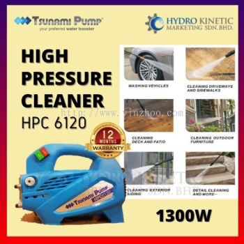 TSUNAMI HPC6120 HIGH PRESSURE CLEANER (1300W) Water Jet Water Sprayer Car Wash