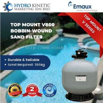 Emaux V800 Fiberglass Top Mount Sand Filter 32 24.9m3/h Complete Set With Multiport Valve