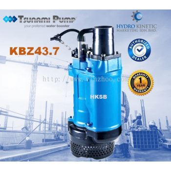 Tsunami KBZ 43.7 (5.0HP) submersible dewatering pump with rigid cast iron body
