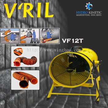V'RIL VF12T 520W 12" Portable Ventilator & Blower Fan With Stand
