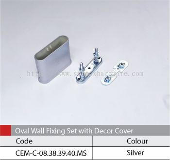 Wall Fixing Set With Decor cover Matt Silver