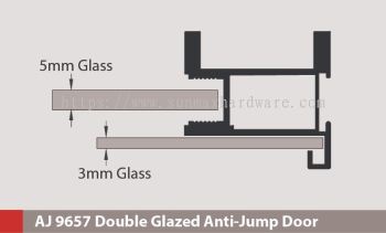 AJ 9657 Double Glazed Anti Jump Door