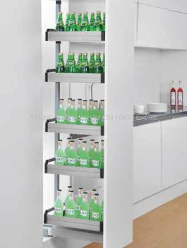 Luxury Stainless Steel Tall Larder Pull Out Basket