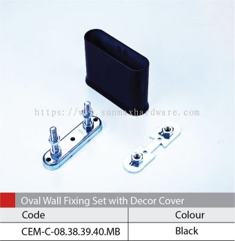 Wall Fixing Set With Decor cover Matt Black