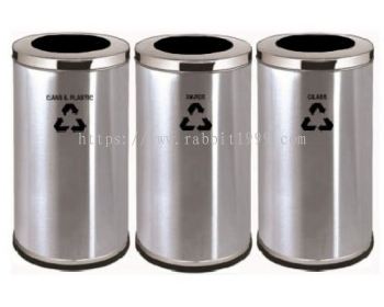 STAINLESS STEEL OPEN TOP RECYCLE BIN - RECYCLE-222/SS