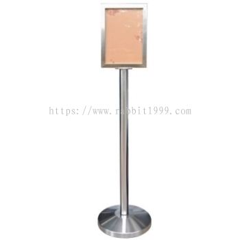 RABBIT STAINLESS STEEL A4 SIGN BOARD STAND - vertical
