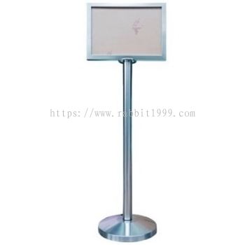 RABBIT STAINLESS STEEL A4 SIGN BOARD STAND - horizontal
