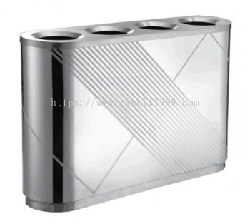 STAINLESS STEEL OPEN TOP RECYCLE BIN - RECYCLE-203/SS