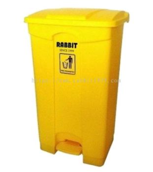 RABBIT STEP ON BIN - 87lt - yellow