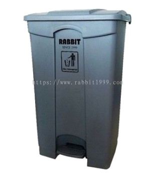 RABBIT STEP ON BIN - 87lt - grey