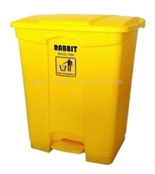 RABBIT STEP ON BIN - 45lt - yellow