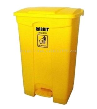 RABBIT STEP ON BIN - 68lt - yellow