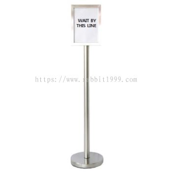 RABBIT STAINLESS STEEL A4 SIGN BOARD STAND - vertical - SBS-023/SS